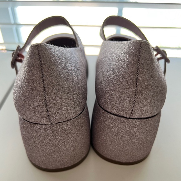 Steve Madden Size 7 Pink Glitter Block Heels Mary Jane JDrama - Picture 10 of 14